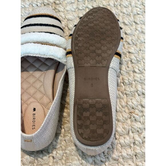 Nearly new BIRDIES Starling Flat In Natural Stripe Embroidery, Sz 8, $150 - Picture 7 of 7